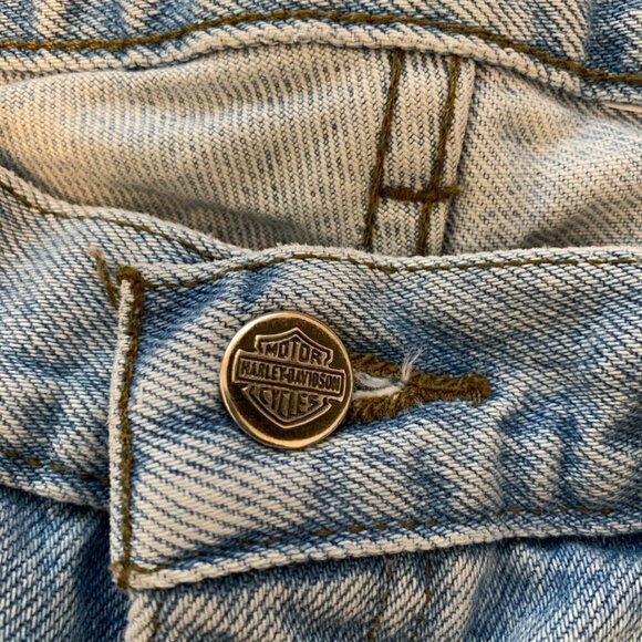 Harley Davidson Mens Motorcycles Straight Leg Light Vintage Jeans - Picture 4 of 8